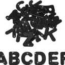PATIKIL Alphabet Foam Stickers, 104Pcs Letters A-Z EVA Self Adhesive Glitters Foam Shape Sticker Craft Supplies for Scrapbook Card DIY Making Home Decor, Black