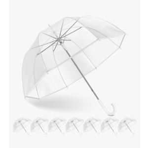 Clear Bubble Umbrella Wedding, High-Visibility Transparent Rain Umbrellas Bulk, Windproof Large Clear Umbrella, Firm and Durable, Dome Umbrellas for Wedding Bride Groom Photography Golf Outdoor