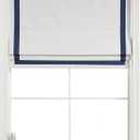 Everyday Celebration Roman Shades - 100% Blackout, Cordless Pull Down Window Shades for Indoor Windows, Navy, 29" W x 64" H