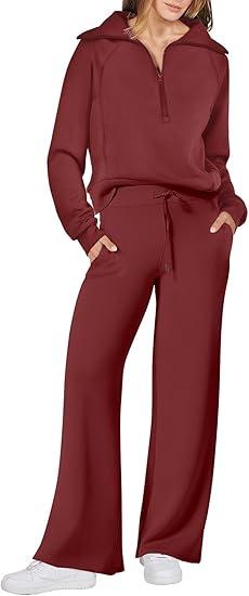Women 2 Piece Outfits Sweatsuit Oversized Sweatshirt Sweatpants Tracksuit Sweat Lounge Matching Set 2025 Fall Trendy
 M