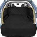 Veckle SUV Cargo Liner for Dogs - Universal Fit Trunk Cover for Dogs Water Resistant Nonslip with Side Flaps, Cargo Liner for SUVs, Sedans, Vans (Large, Black, 93"x 54")