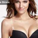 Clear Bra Straps, 3-Pairs Invisible Non-Slip Adjustable Bra Straps for Strapless Bra
