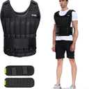 Weighted Vest Men BeatBoost 20lb/30lb/40lb/50lb/60lb Adjustable Weight Vest with Steel Plates Weights for Walking Strength Training Running Workout (10LB, Black)