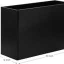 Heavy Duty Steel Raised Planter Box 30x12x24 with Adjustable Shelf - Rust-Resistant Large Indoor/Outdoor Garden Container, 6 Drainage Holes, Reinforced Metal for Patio, Balcony, Deck