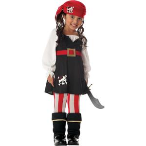 California Costumes Toddler Girls Pirate Costume Medium (3-4) (Black/White/Red)