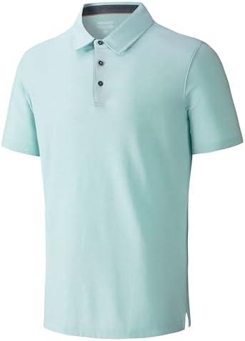 Men's Polo Shirts Short Sleeve Cotton Blend Moisture Wicking Dry Fit Performance Collared Golf Shirts for Men Size 3XL