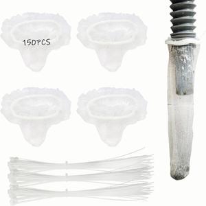 150 Pack Lint Traps for Washing Machine Hose - Washer Hose Lint Catcher Laundry Hair Catcher Includes 150 Nylon Mesh Lint Traps and 150 Cable Ties Fits Most Washing Machine (Disposable)