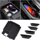 5-PCS for 2025 Ford Bronco Center Console Organizer & Handle Storage, Including Base/Big Bend/Outer Banks/Badlands/Heritage Edition/Raptor (Not for 2-Door & Bronco Sport)