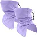 Neck Gaiters for Men Women, Winter Neck Warmer Windproof Face Mask Scarf for Cold Weather Outdoor Sports (Purple+printed Purple)