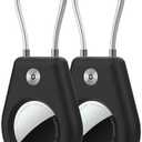 2-Pack Protect Case Compatible with Apple AirTag, Secure GPS Tracker Holder with Wire Cable Shockproof & Anti-Theif Suitable for Keychain, Keys, Luggage, Bags and Kids Luggage, Bags Pack of 3