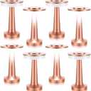 VIHOSE Set of 8 LED Portable Cordless Table Lamp with Touch Sensor 3 Color Stepless Dimming Rechargeable Battery up to 15 Hours Cordless Table Light Wireless Lamp for Nursery(Rose Gold) (Rose Gold)