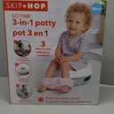 Skip Hop Potty Training Toilet, Go Time 3-in-1 Potty, White/Grey