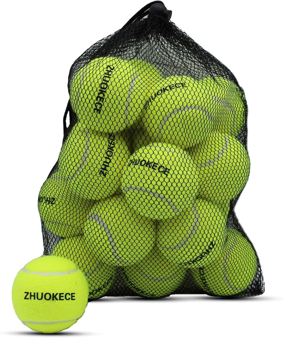Tennis Balls,8/18/40/90 Pack Training Tennis Balls Practice Balls with Mesh Bag for Easy Transport, Pet Dog Playing Balls, fit for Beginner Training Ball (Green)