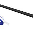 Voolan Shower Arm with Flange and Teflon Tape, Extension Shower Head Arm for Bathroom Fixed Shower Head, Solid Stainless Steel, Wall Mounted (20 Inch,Black)