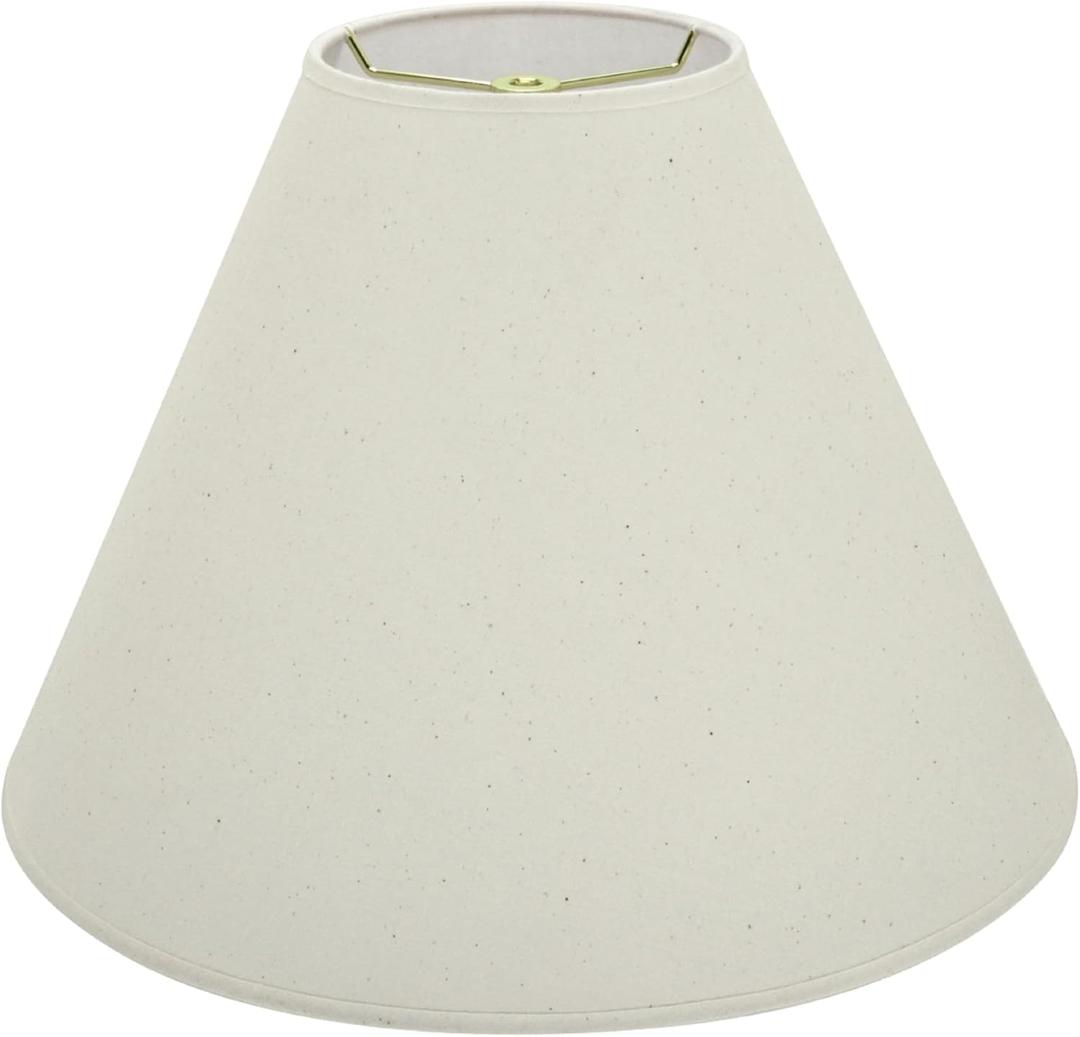 Aspen Creative 32016A Transitional Hardback Empire Shape Spider Construction Lamp Shade in Ivory, 16" wide (6" x 16" x 12"), 6" Top x 16" Bottom x 12" Slant