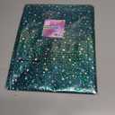 Green Holographic 3D EVA Shower Curtain Liner Glitter Star, 72x72 Premium Light Weight Plastic Bathroom Shower Curtain with Rustproof Metal Grommets for Shower Stall, Bathtubs(No Hooks)