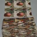 Ganeen 60 Pcs 10 x 10 Inch Vintage Christmas Quilting Fabric Squares Santa Snowman Fat Patchwork Precut Strips Watercolor Nutcracker Fabric Bundles for Winter Xmas DIY Craft Sewing Handmade Material