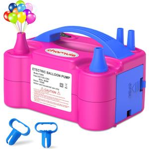 Chamvis Balloon Pump Electric, 110V 600W Balloon Pump Inflate, Air Pump for Balloons: Balloon Blower Machine for Fast and Easy Filling Balloons (Red)