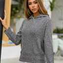 Women Hoodies Sweatshirts Casual Loose Pullover Tops Long Sleeve Fall Shirts Fashion Clothes OneSize (Gray)