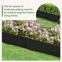 Landscape Edging Kit - 40" L x 6" H Each (20ft Total) Galvanized Bendable Metal Garden Edging for Lawn Yard- No-Dig Hammer-in Heavy Duty Metal Edging Border with 6 Clips