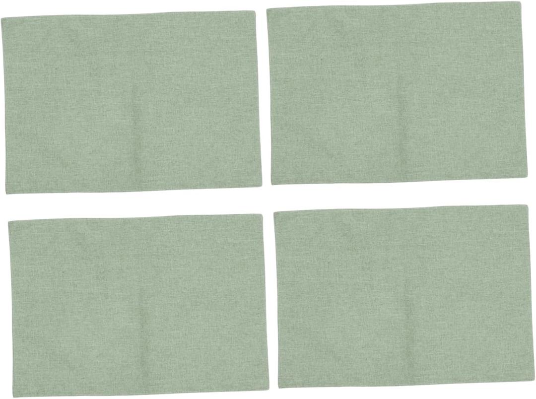 4pcs Double Table Napkins Soft Cloths Non- Bottom for Dinner Table Buffet Party and Wedding Decor (Green)