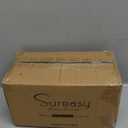 Sureasy Ceramic Plant Pots, 4.7 Inch Flower Pots for Indoor Plants, Succulent Pots with Saucer and Drainage Hole, Decorative Planter for Succulent, Cactus, Set of 4, Black