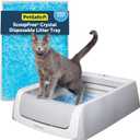 PetSafe ScoopFree Crystal Pro Legacy Self-Cleaning Automatic Litter Box - Uncovered Motion-Sensing Cat Box with Integrated Health Counter - Includes 1 Disposable Crystal Litter Tray
