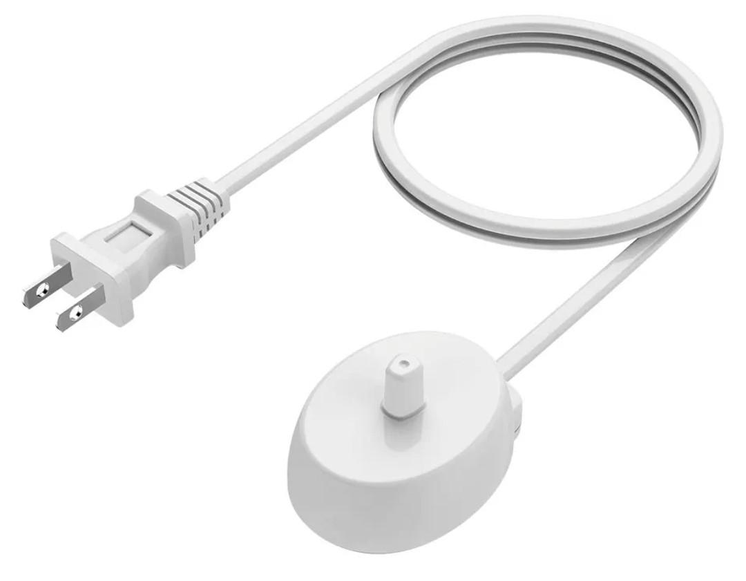 LAP POW Replacement Charger Compatible with Oral B Electric Toothbrush Series 3 4 5 6 Pro 1000/3000/5000, Inductive Charging Base Portable Waterproof Power Cord Environmental ABS, Model XT-3757 White
