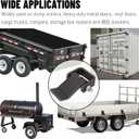 Weld on Trailer Hinges, Heavy Duty Dump Truck Trailer Metal Gate Hinges with Grease Zerk Fitting, Strap Style Short Leaf Truck Gate Hinges (4 Pack)