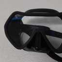 Riffe Black Frameless Diving Mask - Panoramic Single Lens - Fog-Reducing Silicone - Anatomical Frame for Universal Fit - Durable Nylon Frame - Ideal for 1-30ft Exploration