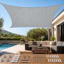 Quictent Sun Shade Sail for Patio w/Hardware Kit 185GSM 24x24ft Gray