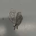 1 Pair Crystal Angel Wings Hair Clip Rhinestone Hair Barrettes Wedding Hair Accessories Bridal Hair Piece Halloween Cosplay Supplies(Silver)