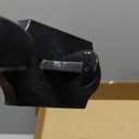 Amazon Basics Front Door Lock Set, Handleset with Tulip Knob, Level Door Handle, Exterior, Single Cylinder, Matte Black, 1-Pack