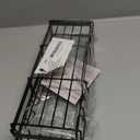 Moforoco Shower Caddy Shelf Organizer Rack, Self Adhesive Black Bathroom Shelves Basket, Home Farmhouse Wall Inside Organization and Storage Decor Rv Accessories, First Camper Apartment Essentials (Medium)