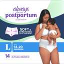 Always Discreet Postpartum and Adult Incontinence Underwear for Women, Large, Maximum Protection, 14 Count