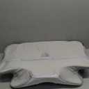 Camping Pillow Memory Foam Pillows,Cooling Ergonomic Dual-Sided Orthopedic Neck Cervical Pillow with Ice Silk Pillowcase, Breathable Contour Pillow for Travel, Side, Back, Stomach Sleepers (Queen Size 25.2"Lx15.35"Wx5.12"H, Light Grey)