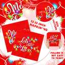 2 x Lets Get Lit Christmas Party Decorations Napkins, 40Pcs Lets Get Lit Napkins Disposable Merry and Bright Lets Get Lit Cocktail Napkins for Friendsmas Christmas Party Decorations