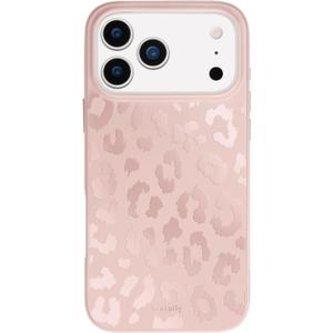 SCORPIFY for iPhone 17 Pro Case [Compatible with MagSafe] with Matte Nude Leopard Cheetah Print Design, Cute Magnetic Phone Cover for Women Girls, Beige Neutral Aesthetic, Cream Slim Bumper