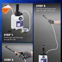 Orion Motor Tech Transmission Fluid Pump, 3L Transmission Filler Pump with 12pc ATF Aluminum Adapters, Manual Transmission Fluid Transfer Pump with Pressure Gauge, Transmission Dispenser Oil Pump Tool