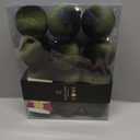 12PCS Green Velvet Christmas Ornaments Set  Large Flocked Shatterproof Baubles for Xmas Tree Decoration, Hanging Ornaments for Holiday & Home Dcor (Green, 4 Inch / 10 cm)