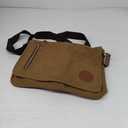 Mactso Unisex Canvas Flap Messenger Bag Practical Work Travel Sling Shoulder Bag(Brown)