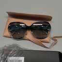 FEISEDY Polarized Women Square Sunglasses Sparkling Composite Shiny Frame B2289