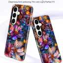Compatible with MagSafe Case for Samsung Galaxy S26 Ultra, Cute Aesthetic Stained Glass Flower Magnetic Soft TPU and Hard PC Protective Phone Cover for Women Girls - Vividly Colored Floral