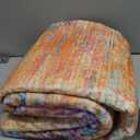 Modern Abstract Area Rug 4x6 Washable Rug for Living Room, Ultra Soft Rug for Bedroom, Non Slip Indoor Floor Carpet, Stain Resistant Rugs for Home Decor Office, Blue/Orange