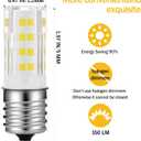 4W Sewing Machine LED Light Bulb – No Flicker Non-dimmable 5/8" Base Screw in Type 15 Watt 120 Volt Halogen lamp Replacement 2PACK (Warm White)