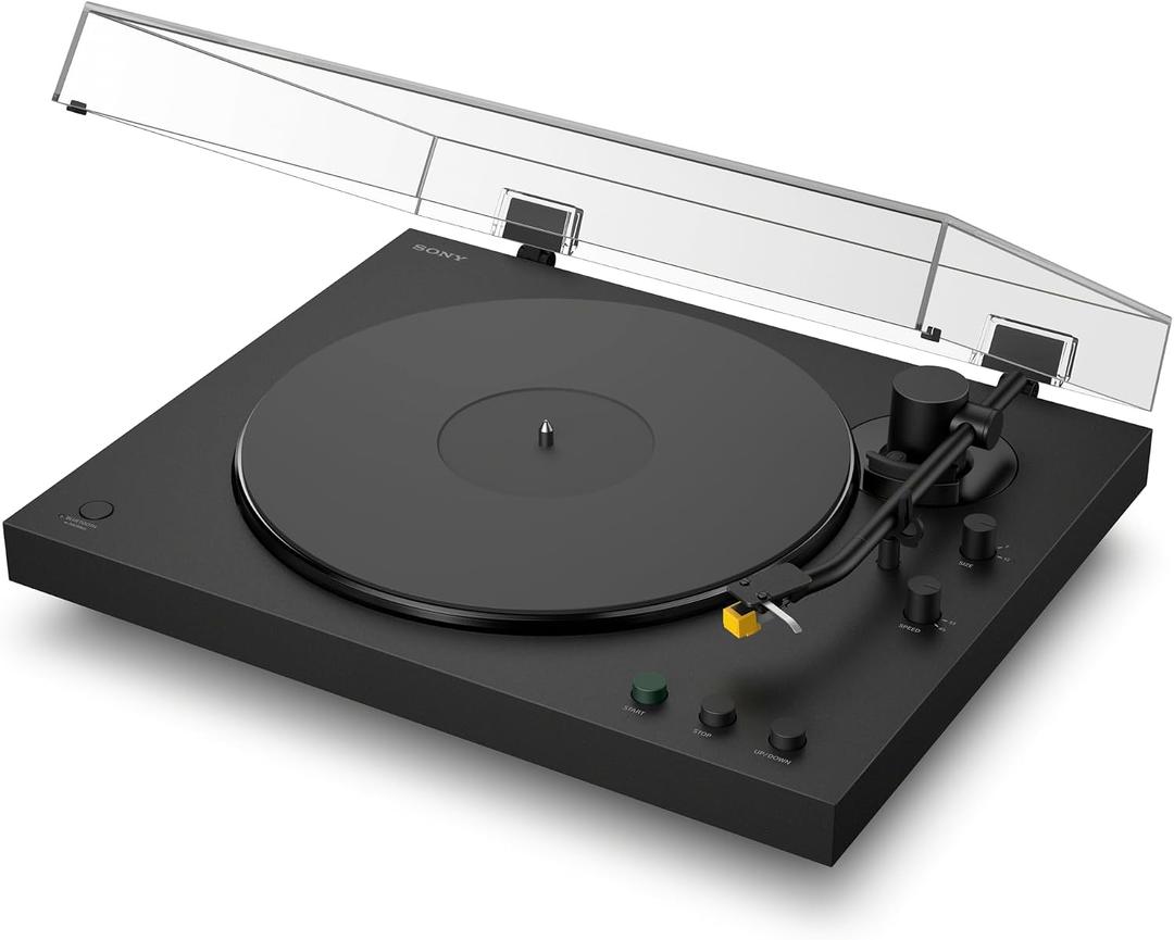 Sony PS-LX5BT Premium Wireless Bluetooth Turntable (2026 Model) : Fully Automatic Belt Drive Vinyl Record Player with Built-in Phono EQ and Included Audio Cable, Black | Aptx, Aptx Adaptive, Built-in Phono Eq, USB-B Output, 33/45 Rpm, Aluminum Platter, Rca Cable Incl, Black, (2026 Model)