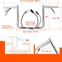 1 1/4" Fat 12" Rise 2008-2013 Street Glide Handlebars, Chrome