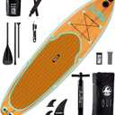 DAMA 10'6" Inflatable Stand Up Paddle Board, Yoga Board, Camera Seat, Floating Paddle, Hand Pump, Board Carrier, Waterproof Bag, Drop Stitch, Traveling Board for Surfing