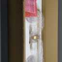 Durent Lighting Gold Vanity Light, 3 Lights Gold Bathroom Light Fixture with Seeded Glass, 22 1/ 2” L