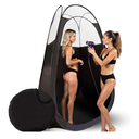 Large Deluxe Spray Tan Tent Pop Up Portable Tanning Booth with Clear Window & Extraction Fan Opening Easy Clean for Home & Salon